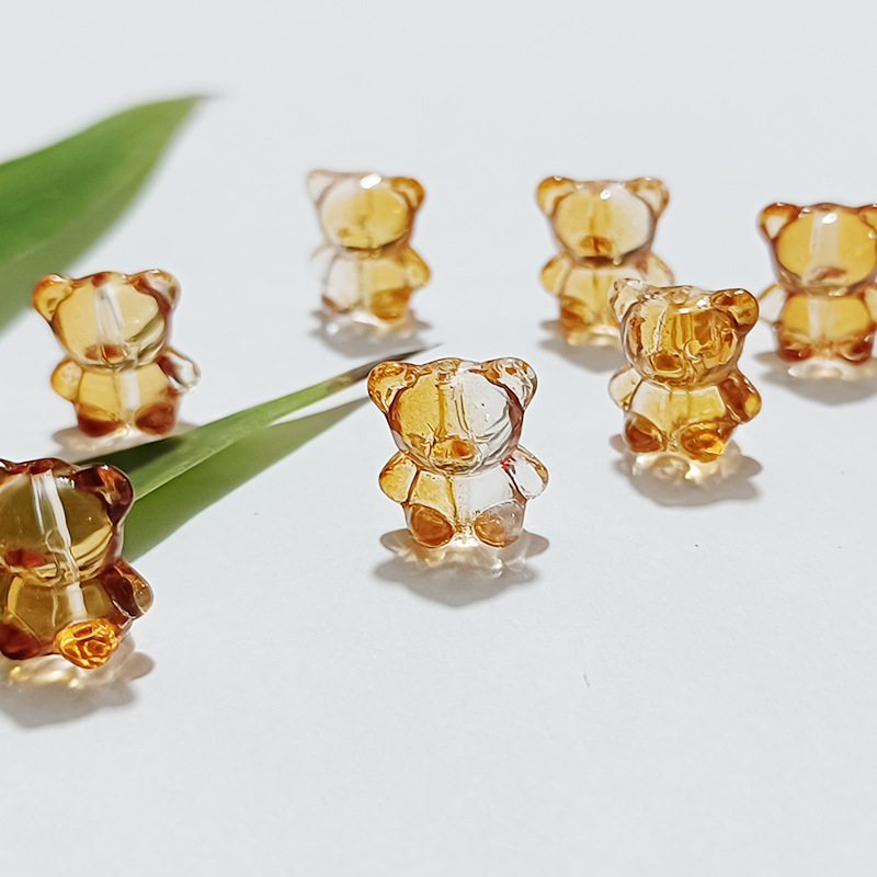 Picture of Hope letter hug bear loose beads bracelet jewelry accessories DIY hairpin accessories Czech glass jewelry accessories