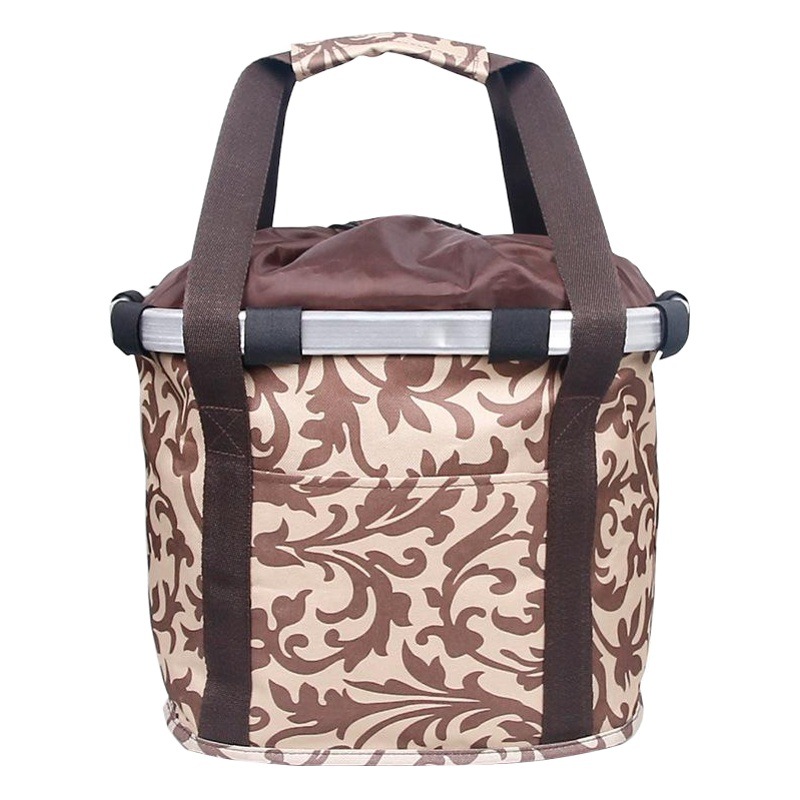 Front Bag Bicycle Front Basket Printed Front Basket Aluminum Alloy Edge Foldableable Storage Pet Basket Load-Bearing 5kg