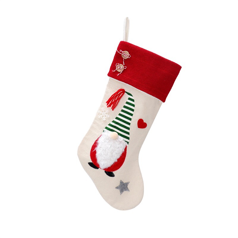 Picture of 2024 New Christmas Decoration Faceless Doll Christmas Stocking Pendant Santa Claus Children's Christmas Gift Bag