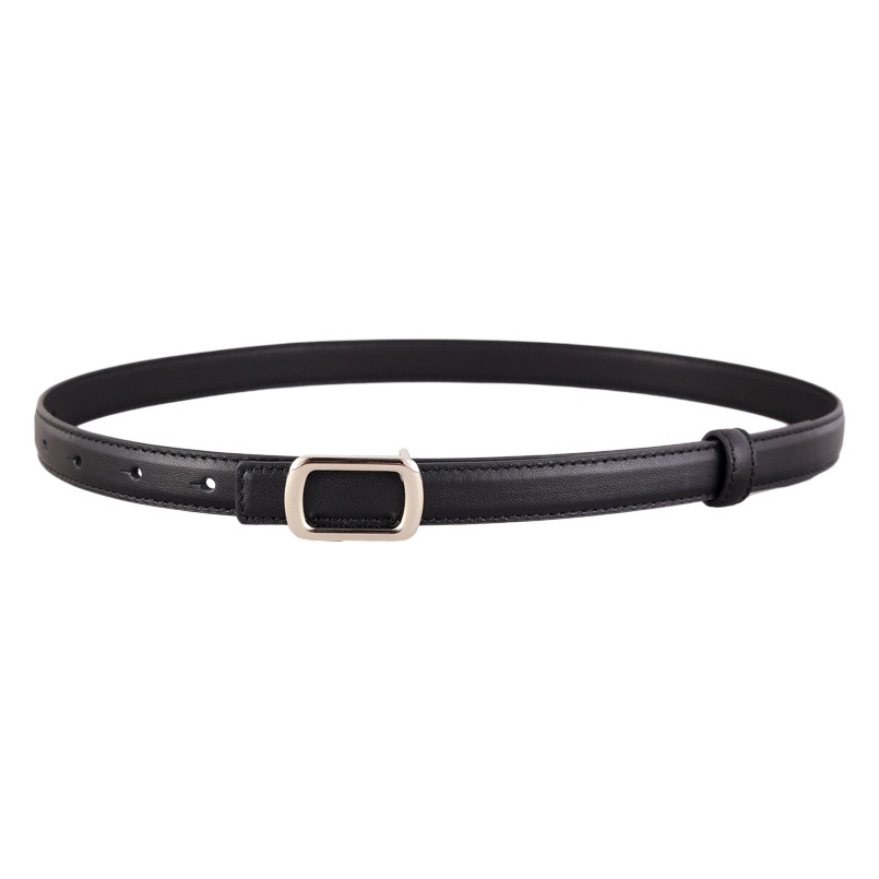 2023 new belt women's head layer cowhide ladies thin belt Joker fashion pants belt women factory in stock wholesale