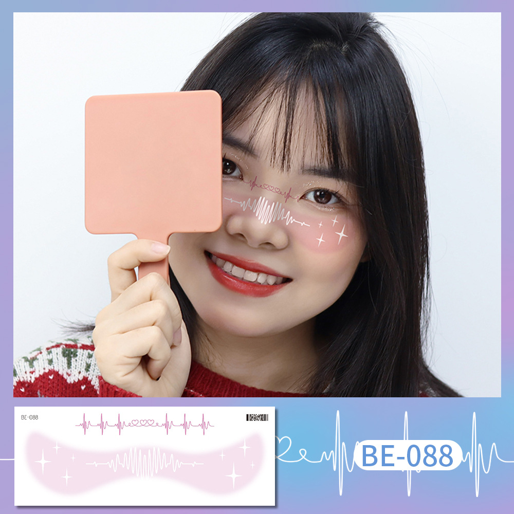 Picture of Ricklon New Cute Sweetheart Girl Makeup Tattoo Face Sticker Christmas Photo Lasting Strawberry Blush Sticker
