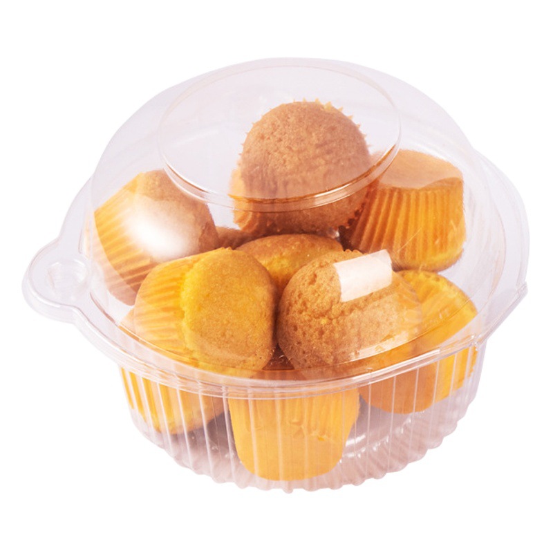 Panda Head Small Cake Packaging Box Transparent Round Cookie Packing Box Baking Puff West Point Blister Box