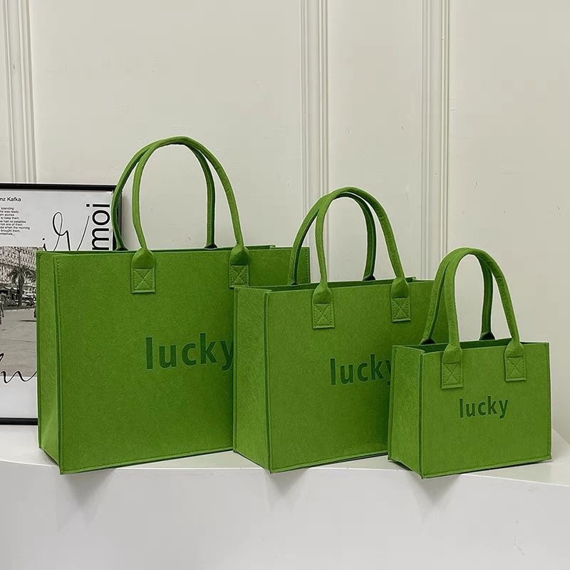 Felt tote bag large capacity felt bag high-end ladies shoulder bag advertising gift bag eco-friendly material