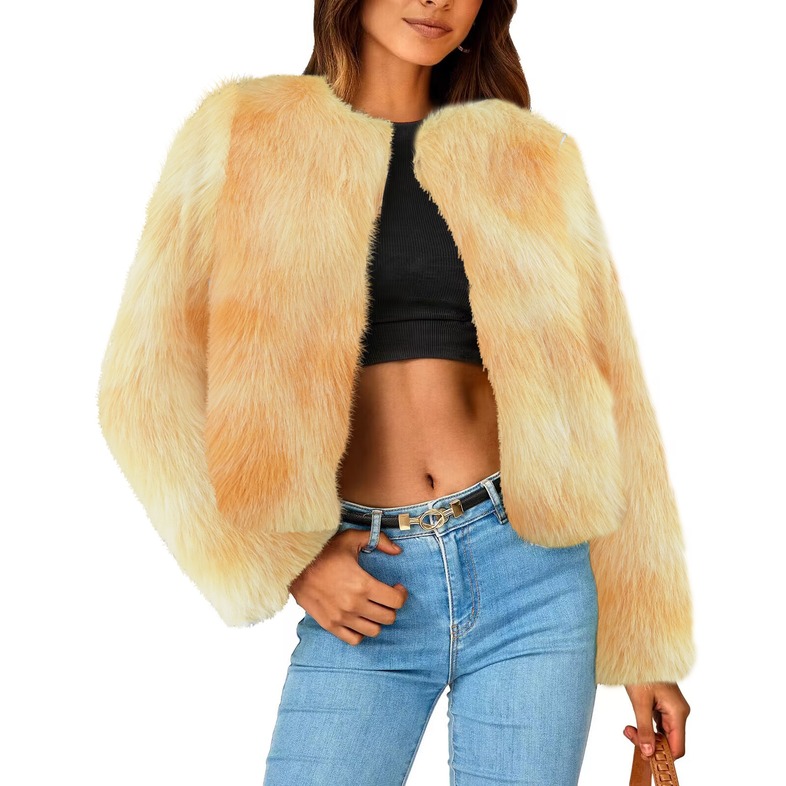 Picture of Autumn and Winter New Toca Crewneck Coat Imitation Fur Coat Young Coat Short Imitation Fur Coat