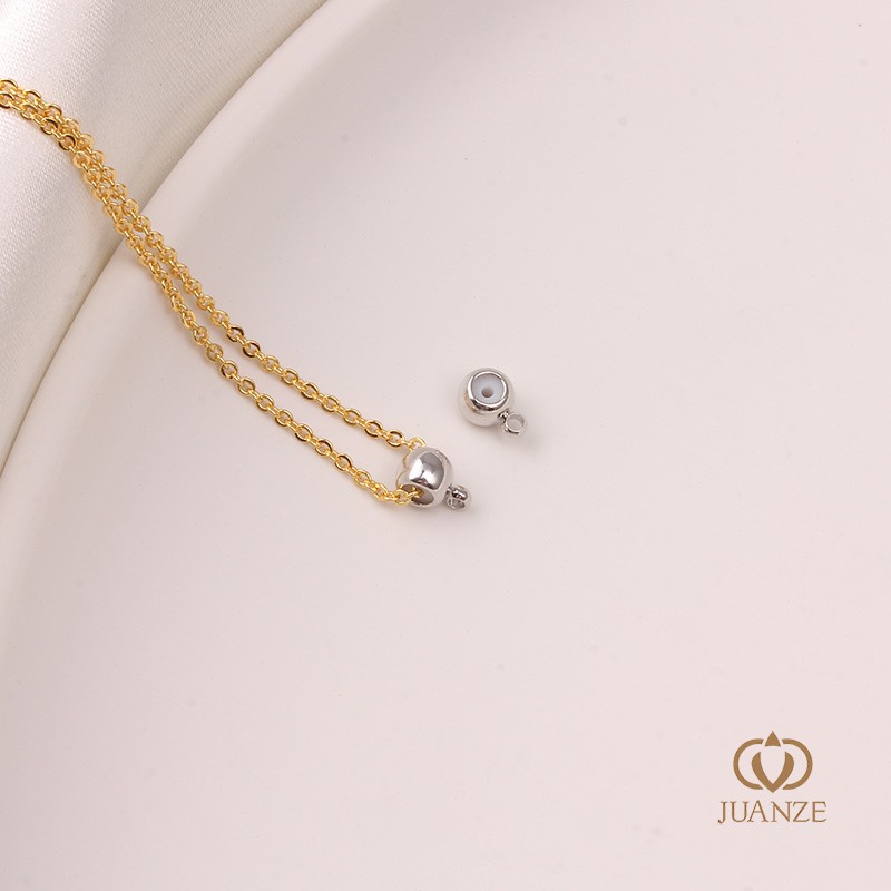 Picture of Bag gold color belt hanging without hanging silicone plug positioning adjustment round bead spacer handmade DIY hand necklace material accessories