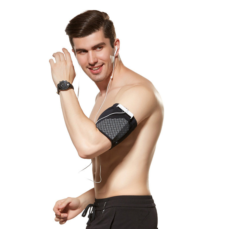 Picture of Sports Mobile Phone Close-Fitting Arm Bag Men's Running Arm Bag Fitness Small Objects Elastic Arm Bag Women's Reflective Wrist Bag Manufacturer