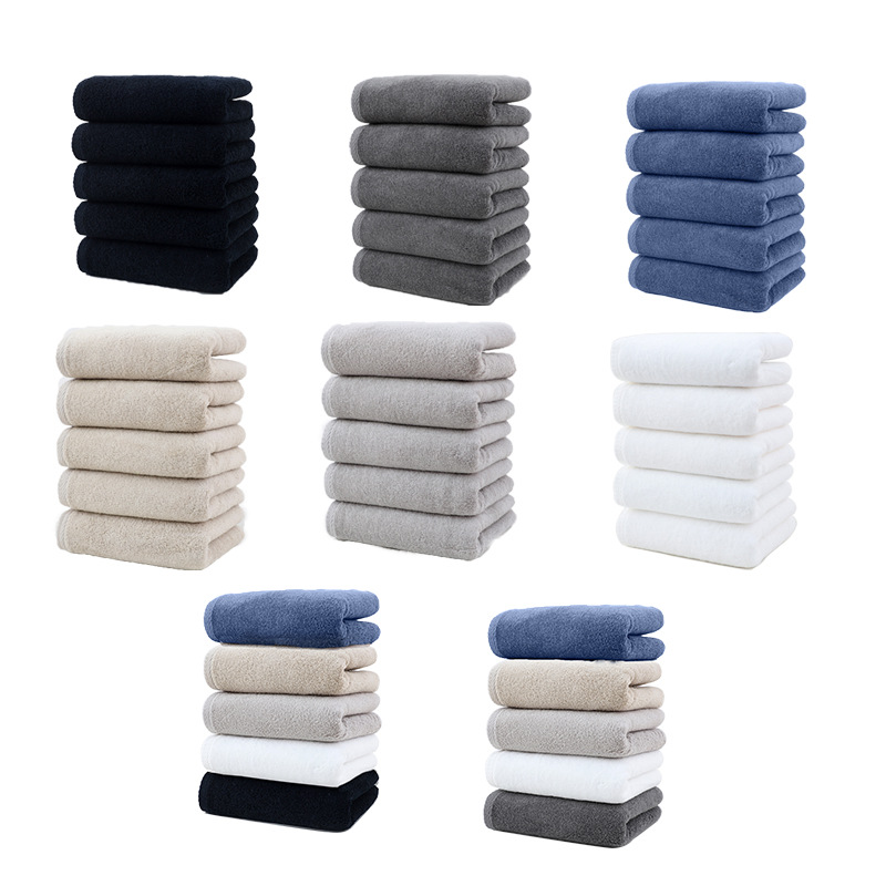 Picture of Cotton towel 5 pack Amazon cross-border European and American Foreign trade wholesale absorbent quick-drying cotton face towel face towel