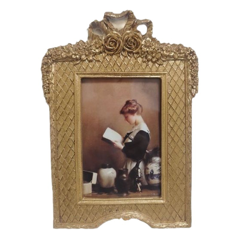 Picture Frame French Wall Hanging Light Luxury Decorative Hanging Painting Creative Photo Frame Wholesale Living Room Bedroom Retro Crafts Cross-Border