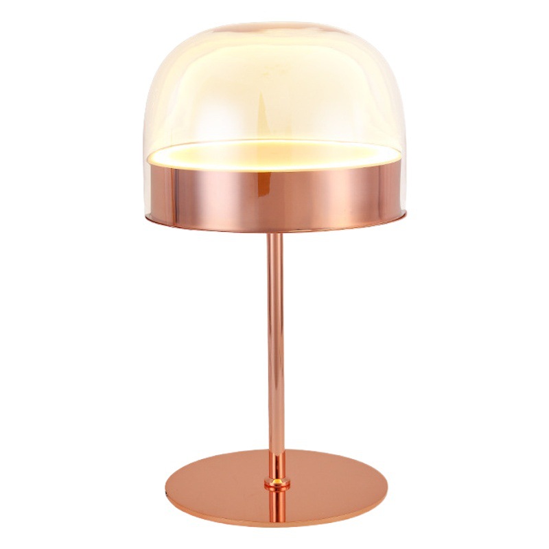 Nordic Table Lamp Glass Creative Personality Modern Simple Bedside Light Luxury Warm Color Warm Bedroom Study Vertical Table Lamp