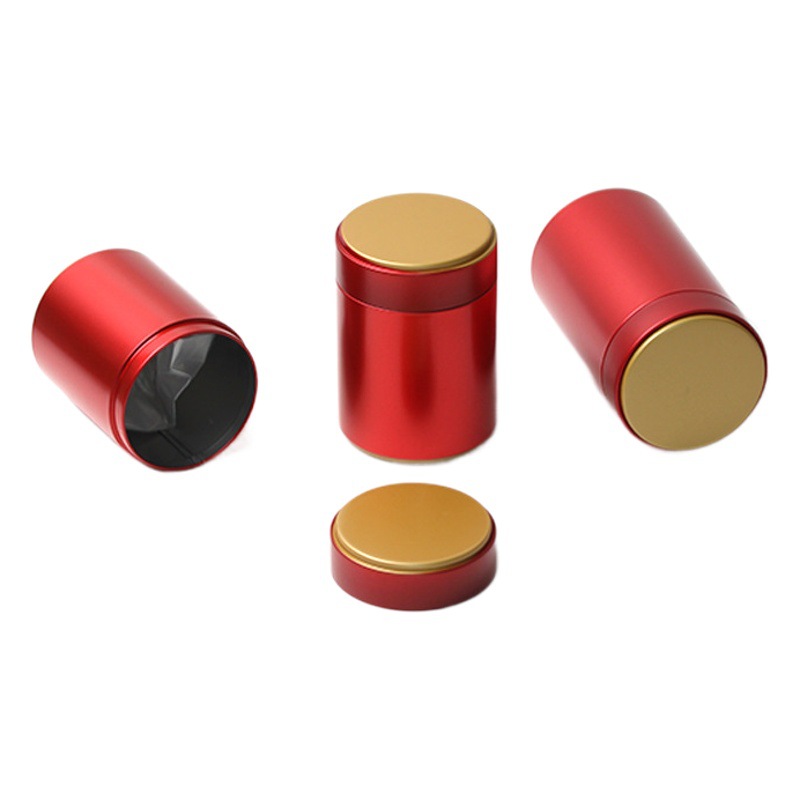 Wholesale tinplate round cans manufacturers large metal universal black tea green tea white tea packaging tea cans round iron cans