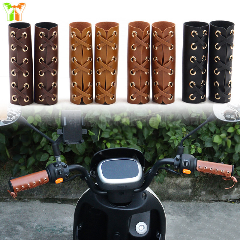 Spot Bicycle Handle Leather Cover Motorcycle Decoration Handle Gloves Mountain Bike Riding Non-slip Handle Cover