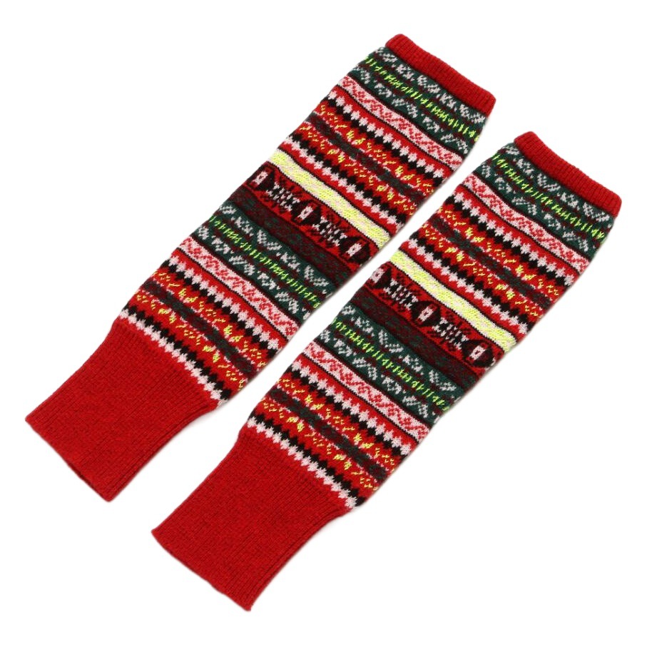 Autumn and Winter Fluorescent Camouflage Bohemian Thickeneded Wool Pile Socks Women's Over-The-Knee Warm Boot Covers Leggings
