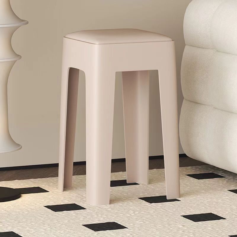 Picture of Plastic stool for home use thickened adult sturdy living room dining table eating non-slip stool can be stacked simple high stool bench