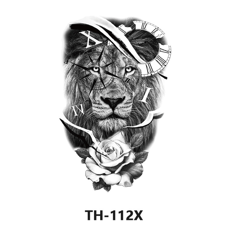 Picture of Cross-Border Manufacturer Wholesale Cartoon Color Tattoo Stickers Unicorn Black and White Animal Tiger Waterproof and Sweatproof Tattoo Stickers