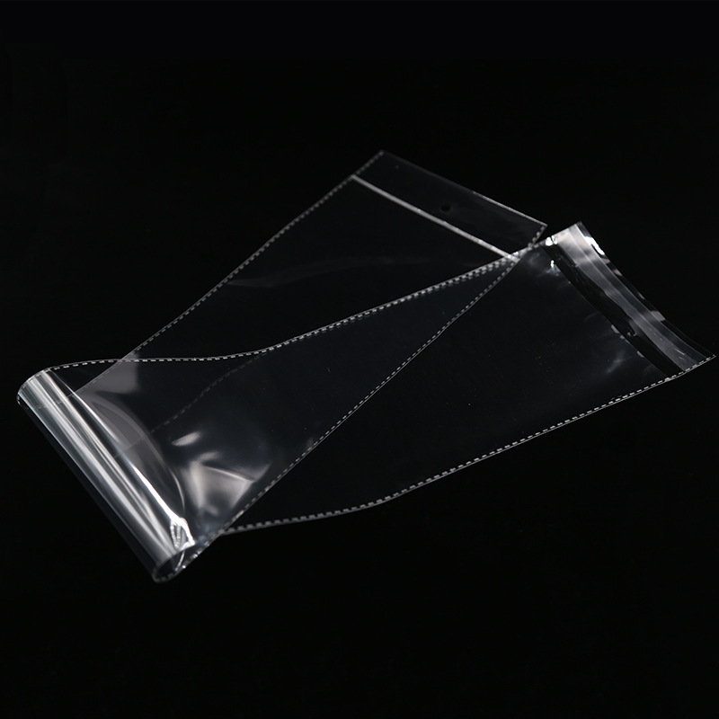 Picture of Thickened Opp White Card Header Bags for Packaging Yuba, Long Strip Plastic Bags with Hanging Holes, Wig Self-Sealing Bags, Wholesale Thickened Version