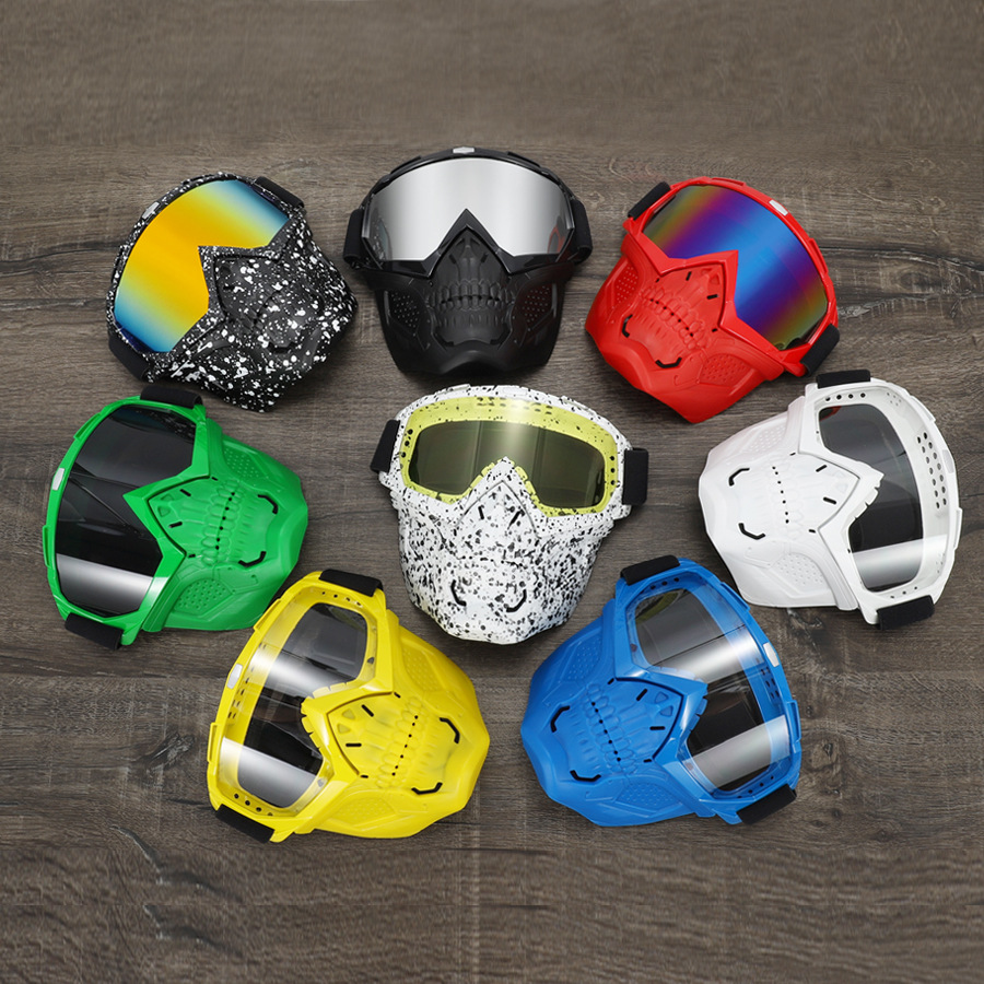 Spot wholesale CS tactical skull mouth mask motocross windshield helmet goggles riding mask