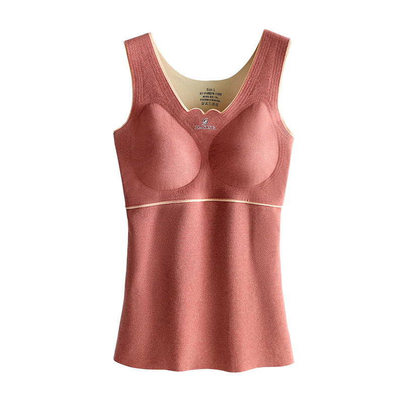 Picture of Oxygen-friendly 2.0 Velvet Lined Thickened Thermal Vest Women's All-match Base Shirt Slim-fit Seamless Thermal Underwear for Women