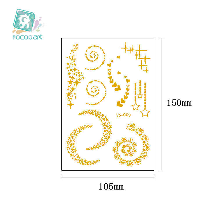Picture of New European and American Hot Gold and Silver Tattoo Stickers Popular Freckles Face Stickers Party Party Tattoo Stickers Internet Red Face Stickers
