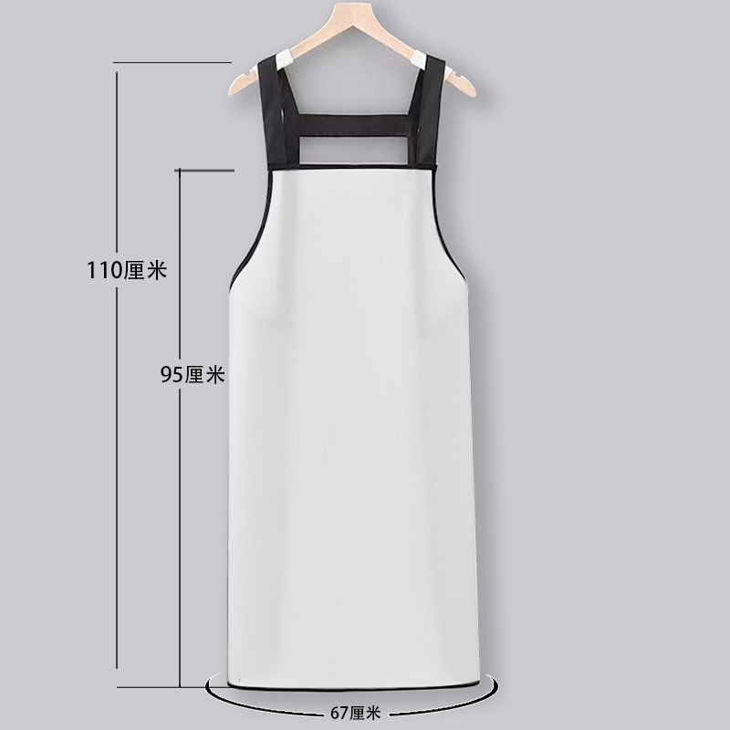 Picture of Long waterproof oil apron adult household kitchen cooking large men's and women's aquatic dishwashing restaurant work clothes wholesale