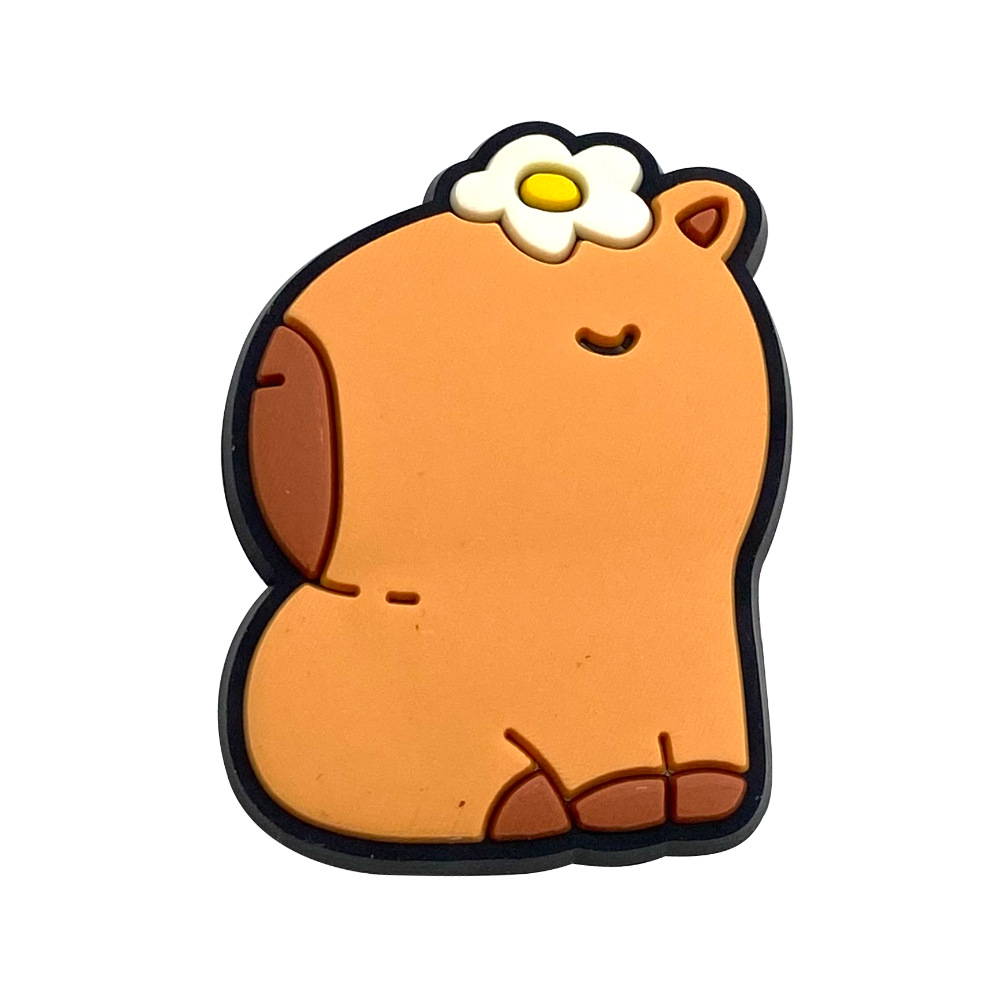 Picture of Lovable Capibala Capybara Series Hole Shoes Shoes Flower Accessories Hole Shoes Diy Accessories PVC Drop Plastic Shoe Buckle