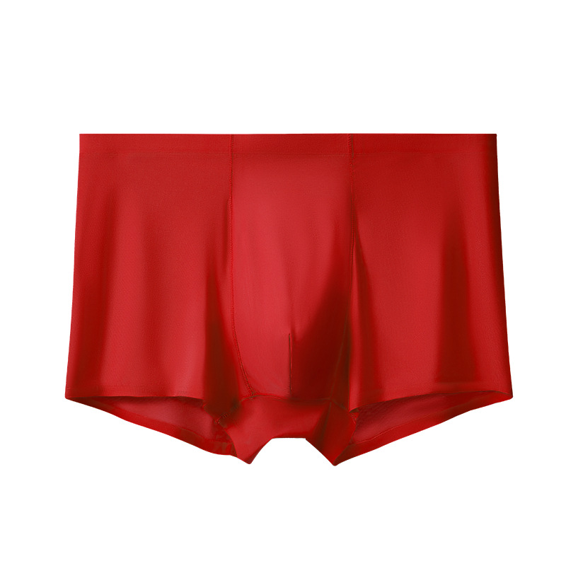 Picture of Men's underwear seamless ice silk underwear men's loose seamless underwear plus size solid color wholesale underwear men's boxers