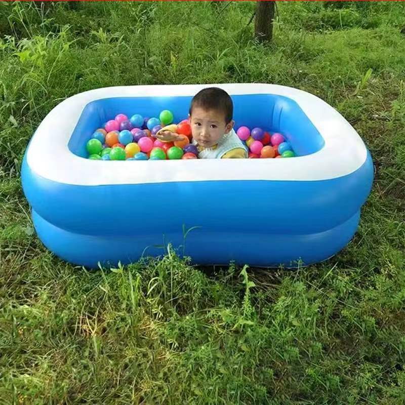 Picture of Inflatable swimming pool factory wholesale new blue and white 3 meters 3 layers adult children's household infant rectangular paddling pool