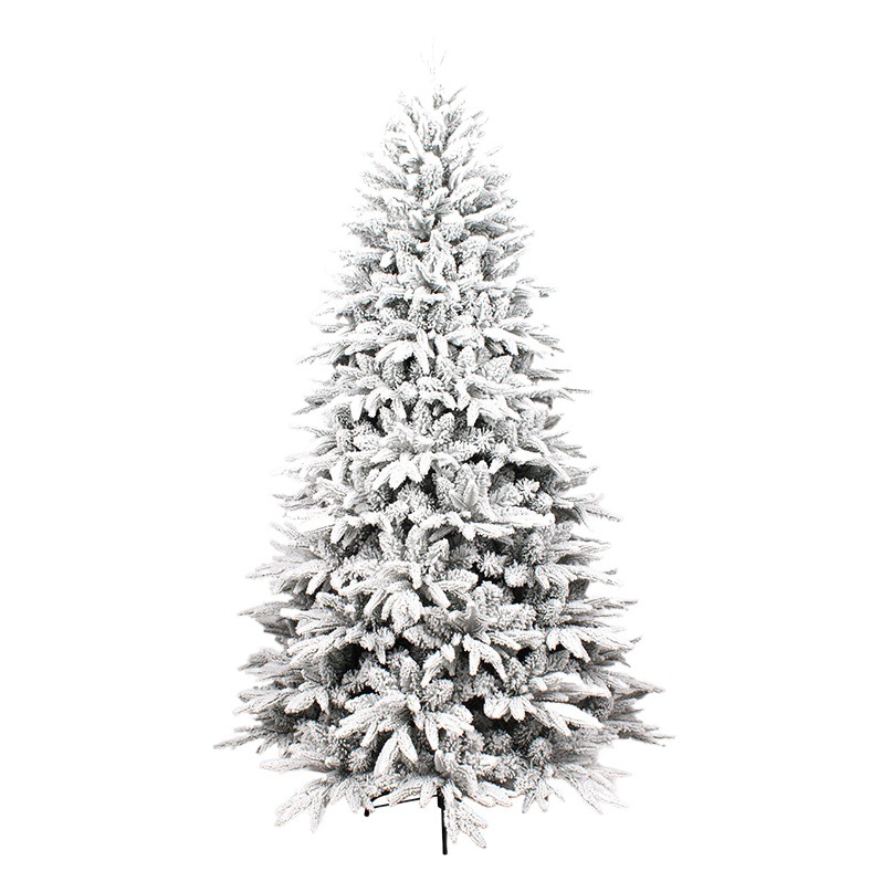 2022 new Christmas tree Christmas snowflake decoration tree simulation PE mixed PVC snow tree flocking Christmas tree