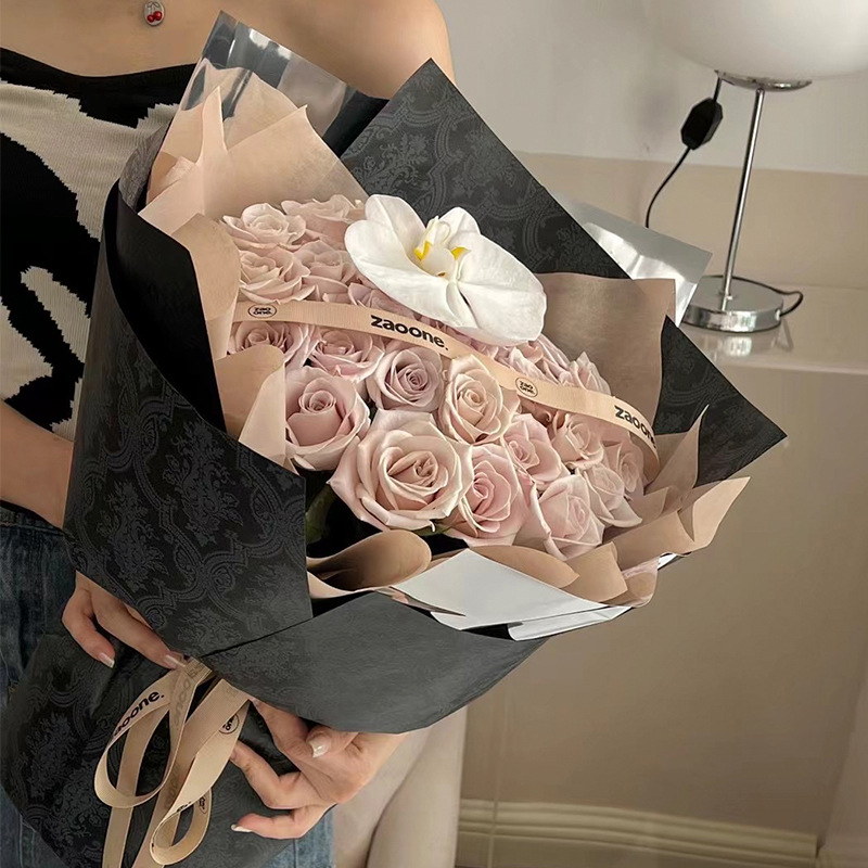 G home retro printing wrapping paper light luxury big brand paper waterproof flower bouquet wrapping paper florist supplies materials