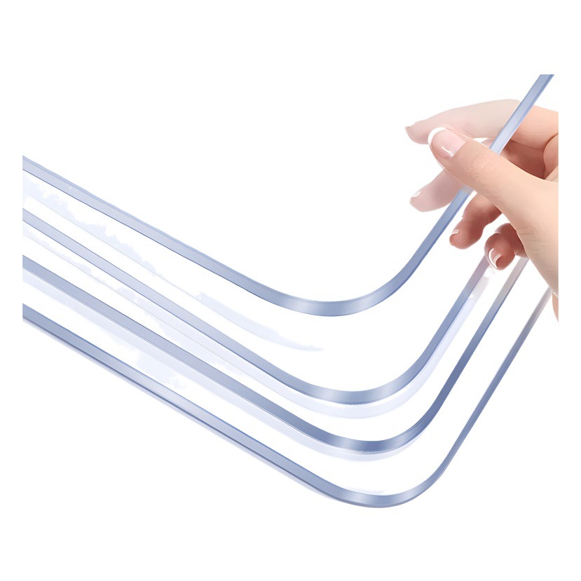 Pvc Table Mat Waterproof and Oil-Proof No-Wash Desktop Protection Mat Plastic Crystal Plate Breathable Frosted Pvc Tablecloth Soft Glass