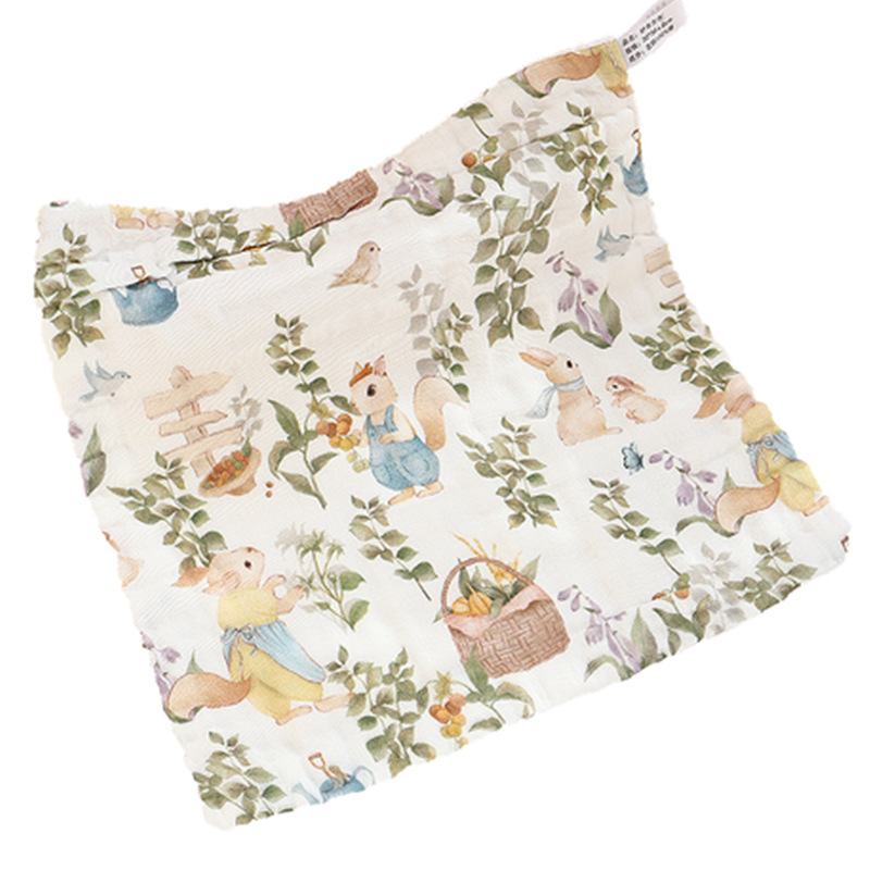 Picture of Baby Type A Gauze Towel Cotton Children's Wash Towel Small Square Towel Slipper Towel Newborn Baby Bathing Face Wash Hand