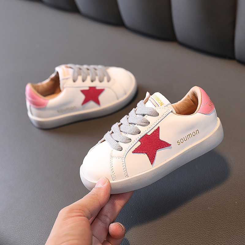 Picture of Children's sneaker 2025 Spring and Autumn Girls' White Shoes Men's Infant Dirty Shoes Baby Toddler Shoes Children's Board Shoes