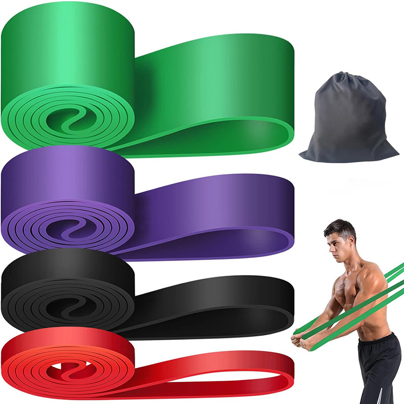 Picture of GPPNKC resistance band suit pull-up auxiliary band men's and women's indoor fitness exercise resistance band with door anchor