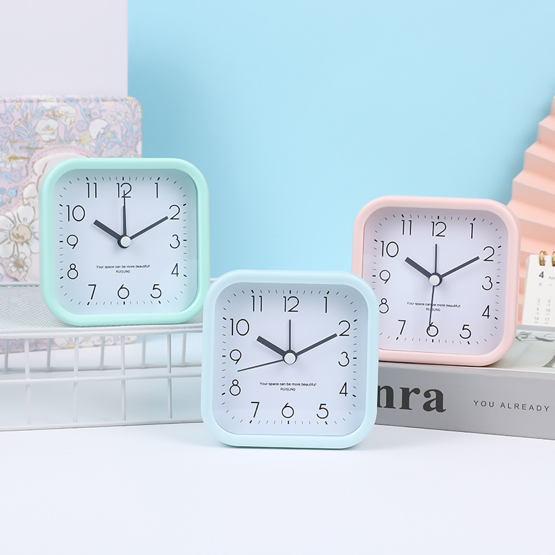 Cross-border for small alarm clock silent scanning alarm clock plastic ABS alarm clock student alarm clock wholesale