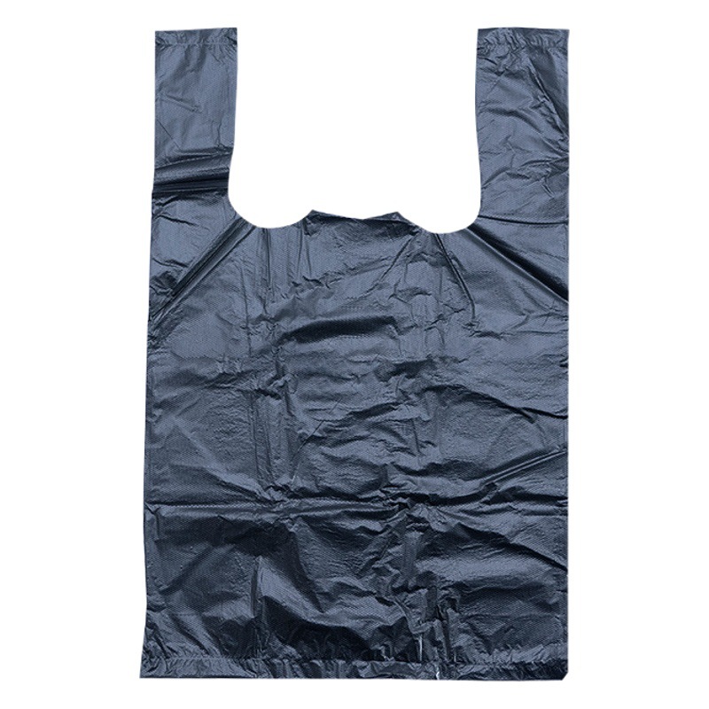 Black Garbage Bag Wholesale Disposable Thickened Household Vest Garbage Bag Supermarket Vegetable Market Portable Shopping Bag