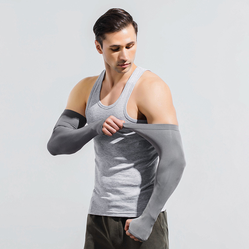 Picture of Sun Protection Sleeves for Men Plus Size Loose Arm Guards Plus Fat and Enlarged Ice Silk Sleeves Sun Protection Uv Protection Arm