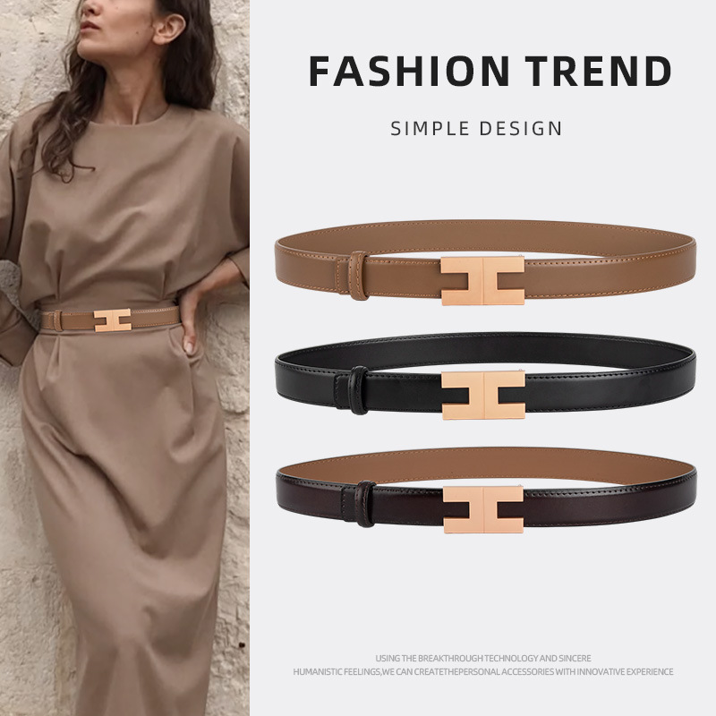 New Korean fashion leather belt ladies business commuter Joker jeans waist decoration women's fashion belt wholesale