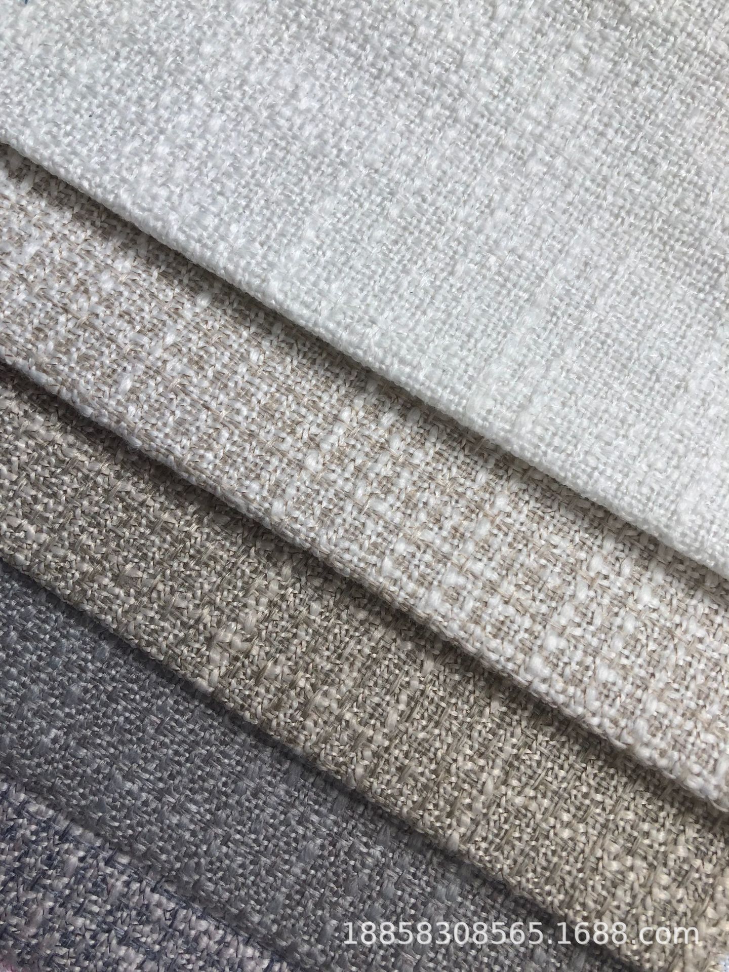 Polyester Two-Color Bamboo Linen Sofa Decorative Fabric Fabric Big Belly Special Yarn Imitation Linen Rough Thick and Wear-Resistant