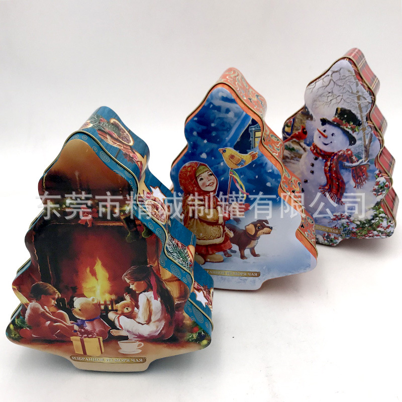 Dongguan Can Christmas Tree-Shaped Candy Metal Can Iron Candy Packaging Can Candy Tinplate Can