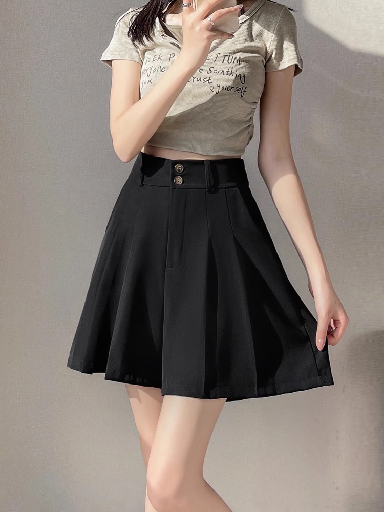 Autumn 2024 New Short Super Hot Small chubby girl plus size Suit Five-point A Hip Skirt Shorts Women