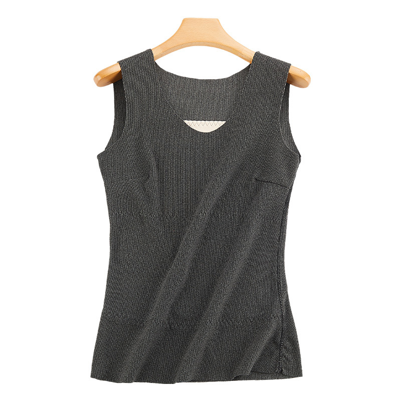 Picture of De Rong Seamless Heating Warm Vest Women's Winter Vest fleece-lined Thickened Base Shirt with Cotton Top