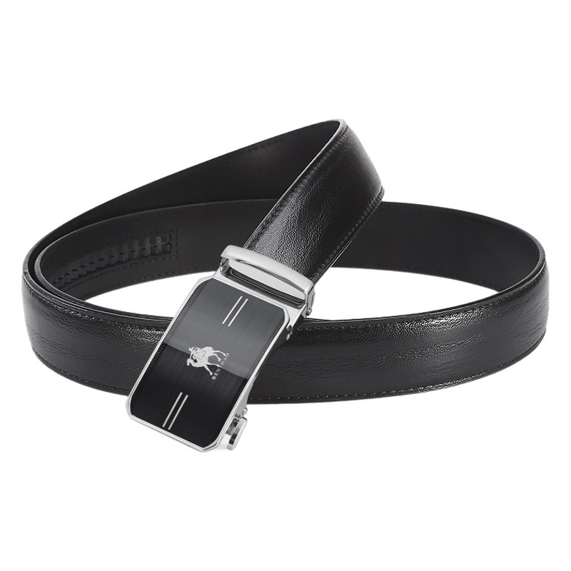 Net red belt men's alloy automatic buckle belt business casual cowhide belt young people manufacturers supply wholesale