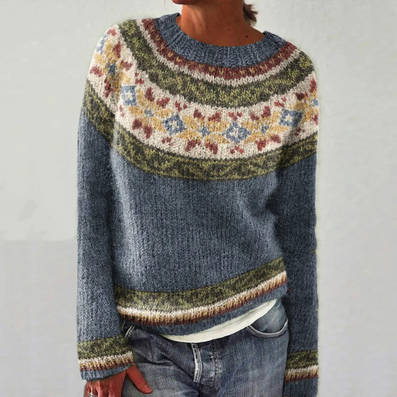 In stock, 3D printed women's crew neck, soft feel sweater, casual coat, knitwear, sweater, fashion petal collection