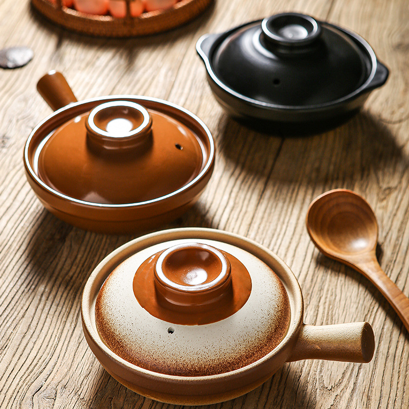 Picture of Commercial Pot Rice Rice Noodles Braised Chicken and Stone Pot Bibimbap Casserole Soup Pot Gas Stove Casserole Ceramic Pot