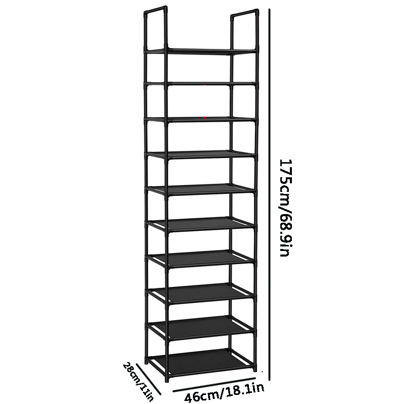 Picture of Cross-border wholesale dustproof storage rack dormitory iron shoe cabinet multi-layer non-woven door household simple shoe rack