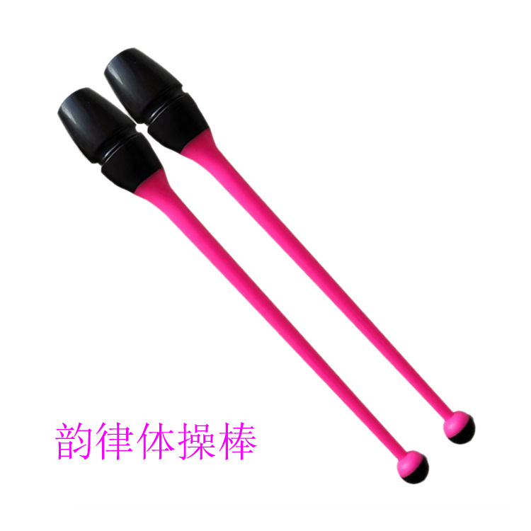 Picture of Rubber gymnastics stick can be connected and inserted two-color rubber pluggable stick art professional rhythm gymnastics stick