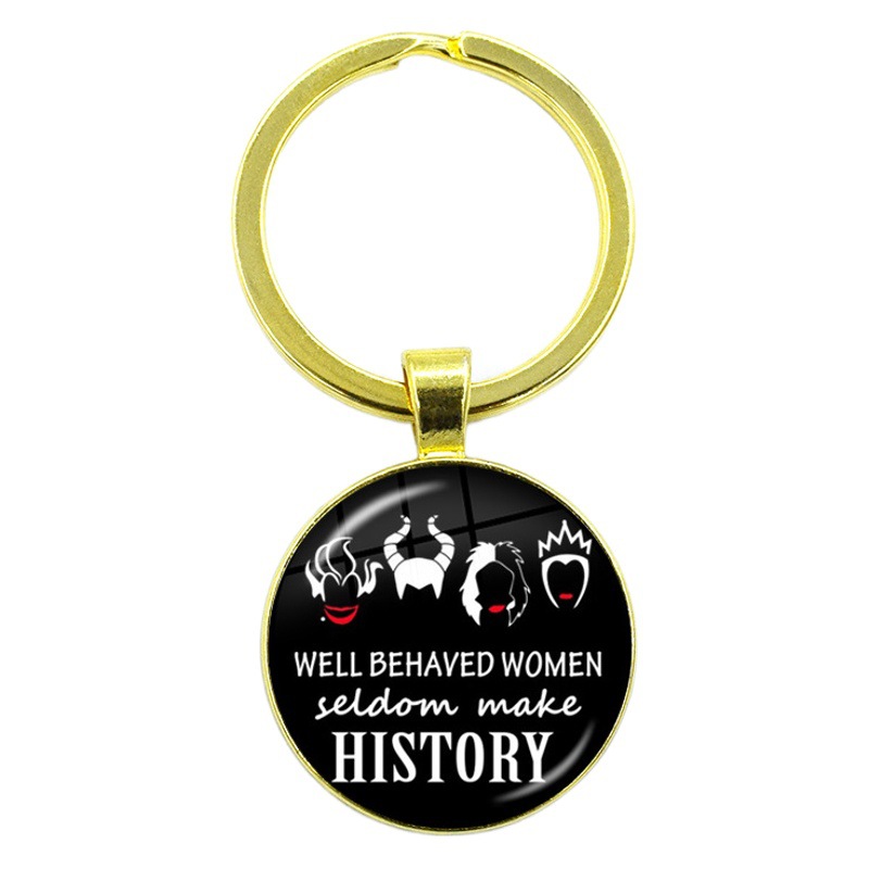 Regular women rarely create historical time gem keychain feminist bag Car pendant