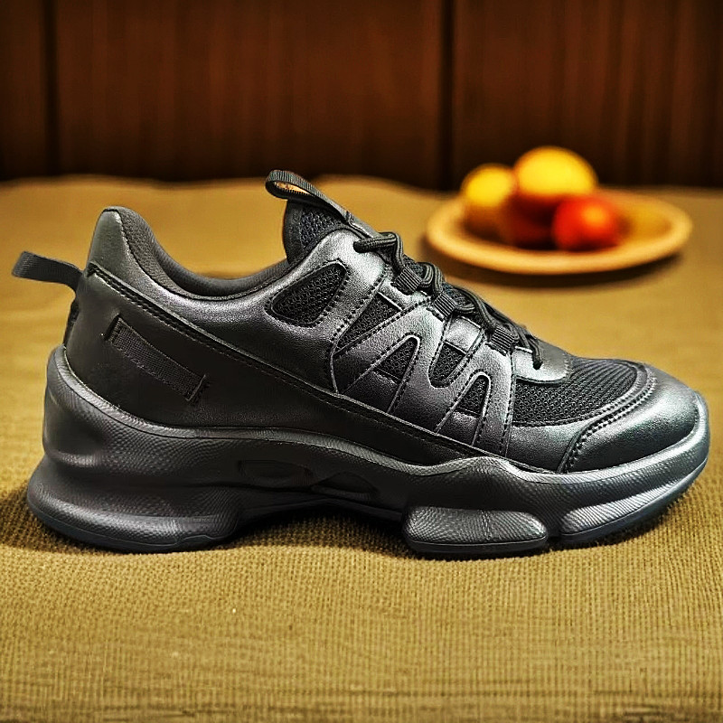 New Walking Shoes Black Classic Men's Casual Shoes Lightweight Anti Slip Running Shoes Cushioning Abrasion Resistant Sneakers Wholesale