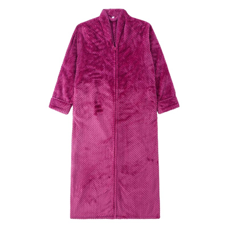 Autumn and winter bathrobe women's nightgown flannel padded lengthened nightgown couples men's pajamas home clothes bathrobe a generation of hair