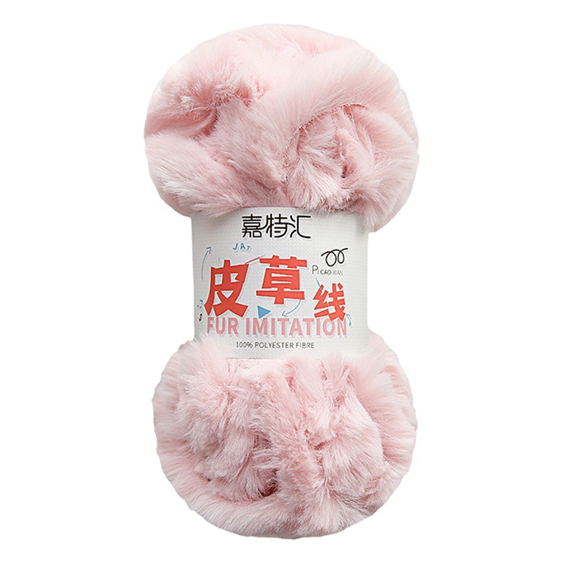 Snowball Wool Hand Knitted Fur Line Diy Crochet Doll Ear Mask Scarf Neck Hat Slippers Material