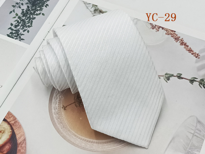 Picture of Business Casual Men's Tie Polyester Silk Twill Black Red Suit Accessories 8cm Hand Tie Solid Color Tie